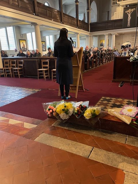 Rushanara at lectern Rushanara at lectern